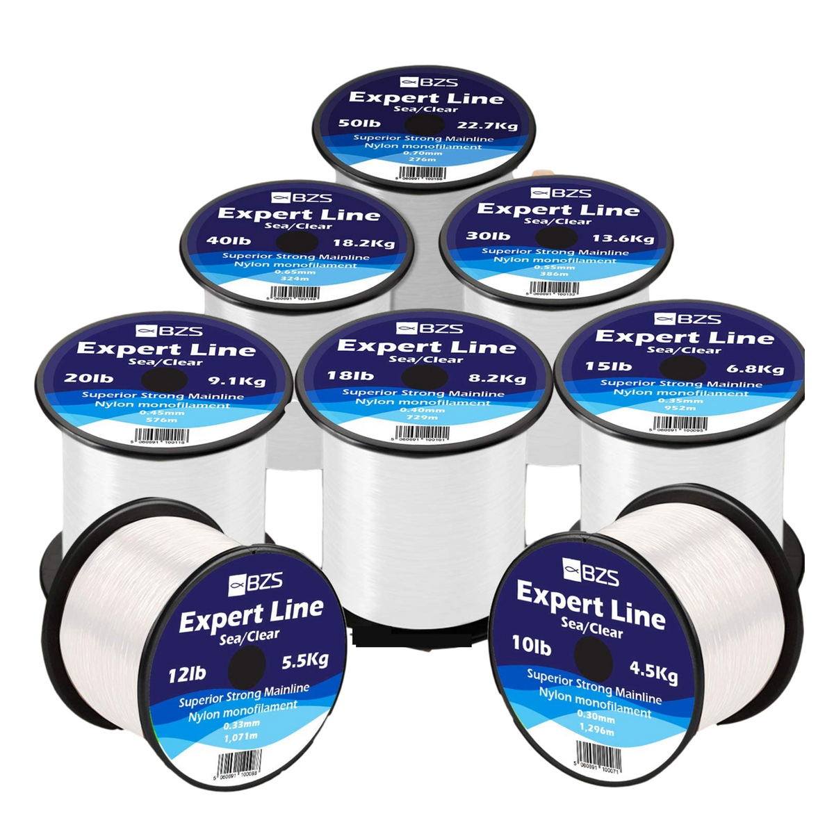 BZS Expert Fishing Line Monofilament Carp Line Brown and Clear
