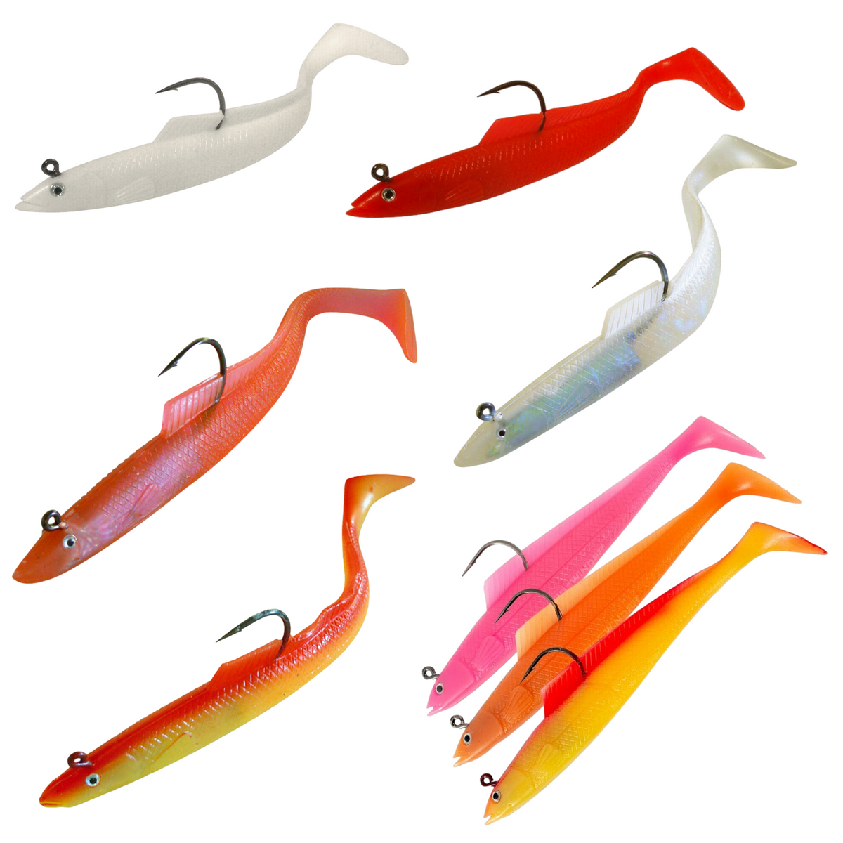 SideWinder Sandeel Rhubarb Custard Sea Fishing Lures Size - 6 Inch for sale  online