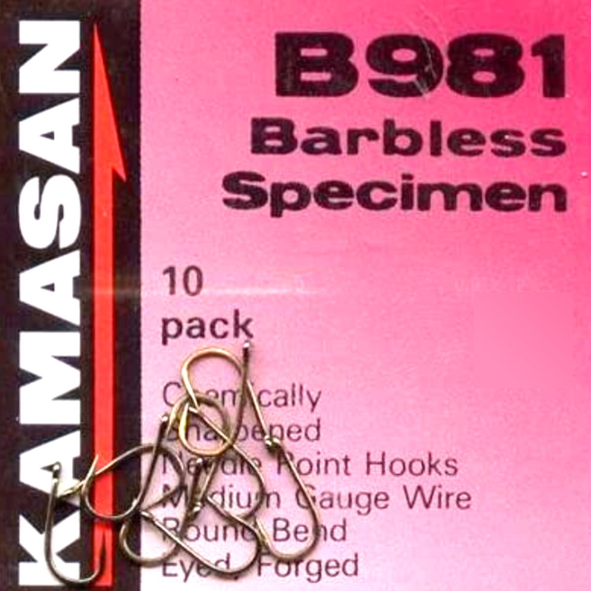 Kamasan Specimen B981 Barbless Hooks Size 20 – Percy's