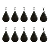 BZS Carp fishing Weights Flat Pear with Swivel Smooth and Textured Finish1oz 1.5oz 2oz 2.5oz 3oz 3.5oz 4oz 5oz 6oz