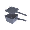 RidgeMonkey Connect Deep Pan & Griddle Granite Edition  Available in Standard or XL - Versatile Camping Cookware for Outdoor Cooking