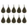 BZS Carp fishing Weights Flat Pear with Swivel Smooth and Textured Finish1oz 1.5oz 2oz 2.5oz 3oz 3.5oz 4oz 5oz 6oz