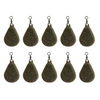 BZS Carp fishing Weights Flat Pear with Swivel Smooth and Textured Finish