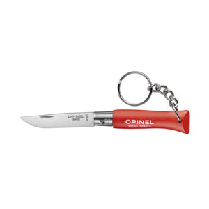 Opinel N°04 Colorama Keyring Knife - Non-Locking 5cm Blade (Red)