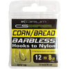 Korum Barbless Hooks To Nylon - Sweetcorn/Bread - CS Series for Commercial Fisheries