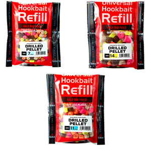 Fjuka Hookbait Refill Drilled Pellet Range Of Sizes