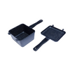 RidgeMonkey Connect Deep Pan & Griddle Granite Edition  Available in Standard or XL - Versatile Camping Cookware for Outdoor Cooking