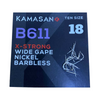 Kamasan B611 X-Strong Wide Gape Nickel Barbless Fishing Hooks