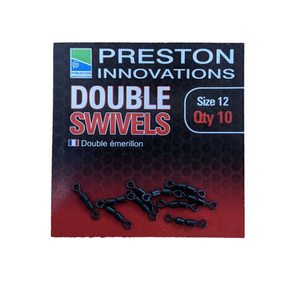 Preston Innovations Double Swivels Size 12 | 10 Pack for Tangle-Free Fishing