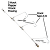 Koike Two Hook Flapper & One Hook Flowing Trace Rig Size 2/0 Sea Match Rig