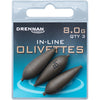 Drennan In-Line Olivettes Coarse Fishing Weights - Streamlined and Secure