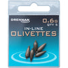 Drennan In-Line Olivettes Coarse Fishing Weights - Streamlined and Secure