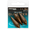 Drennan In-Line Olivettes Coarse Fishing Weights - Streamlined and Secure