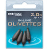 Drennan In-Line Olivettes Coarse Fishing Weights - Streamlined and Secure