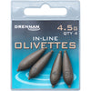 Drennan In-Line Olivettes Coarse Fishing Weights - Streamlined and Secure