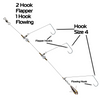 Koike Two Hook Flapper & One Hook Flowing Trace Rig Size 4 - High Quality Sea Match Rigs