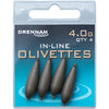 Drennan In-Line Olivettes Coarse Fishing Weights - Streamlined and Secure