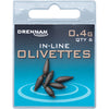 Drennan In-Line Olivettes Coarse Fishing Weights - Streamlined and Secure