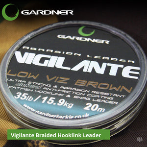 Gardner Tackle Vigilante Braided Hooklink Leader -Carp Fishing Line